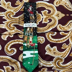 NEW - Christmas golf lovers tie